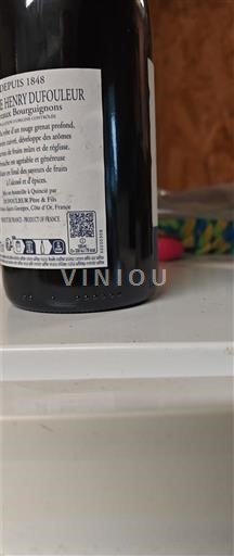 Vin Rouge sec A nuit saint Georges Henry Dufouleur 2022 France Bourgogne AOC