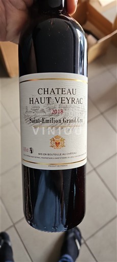 Bordeaux Saint-Émilion Grand Cru Grand Cru Château Haut Veyrac 2018