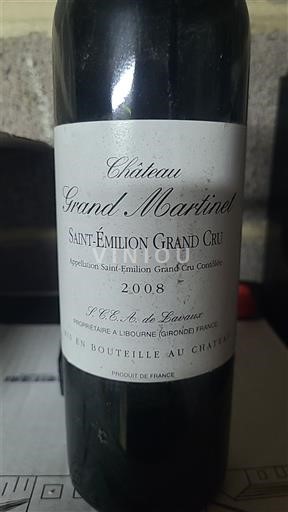 Bordeaux Saint-Émilion Grand Cru Château Grand Martinet 2008