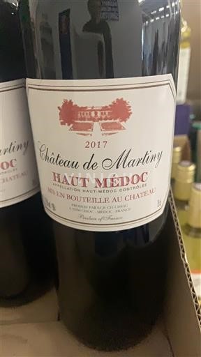 Bordeaux Haut-Médoc Château Martiny 2017