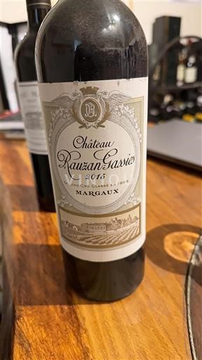 Bordeaux Margaux Grand Cru Château Rauzan-Gassies 2016