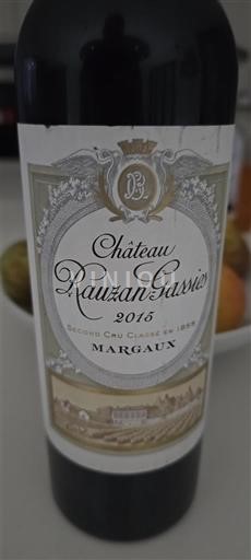 Bordeaux Margaux Grand Cru Château Rauzan-Gassies 2016