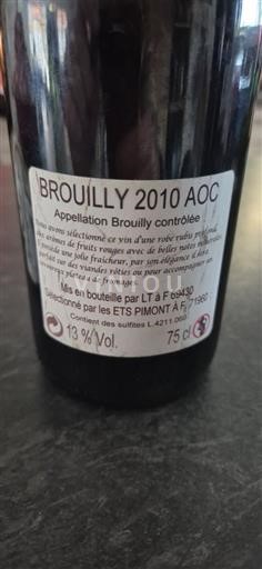 Beaujolais Brouilly Château Pimont 2010