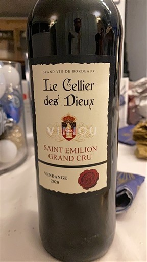 Bordeaux Saint-Émilion Grand Cru Grand Cru Le Cellier des Dieux 2020