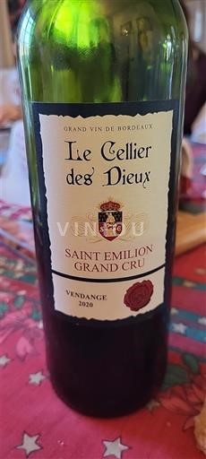 Bordeaux Saint-Émilion Grand Cru Grand Cru Le Cellier des Dieux 2020