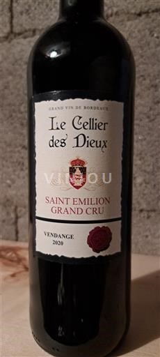 Bordeaux Saint-Émilion Grand Cru Grand Cru Le Cellier des Dieux 2020