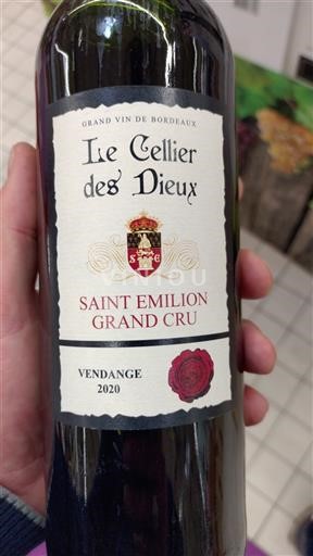 Bordeaux Saint-Émilion Grand Cru Grand Cru Le Cellier des Dieux 2020