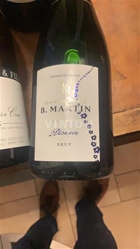 Champaña Champán Champagne B. Martin Réserve Sin añada