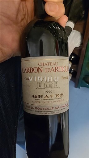 Bordeaux Graves Château Carbon Artigues Prestige 1999