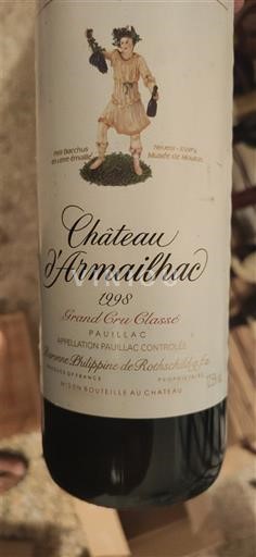 Bordeaux Pauillac Grand Cru Classé Château Armailhac 1998