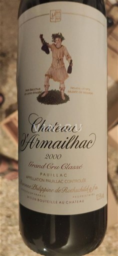 Bordeaux Pauillac Grand Cru Classé Château Armailhac 2000