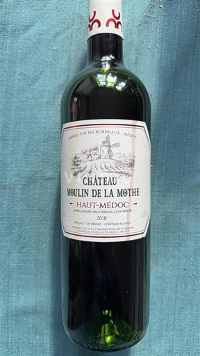 Bordeaux Haut-Médoc Château Moulin de la Mothe 2018