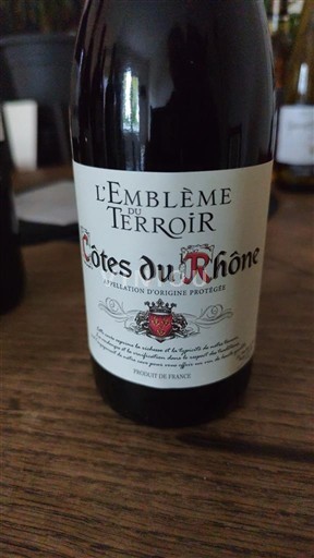 Vale do Ródano Côtes-do-Ródano L'Emblème du Terroir Não Sazonado
