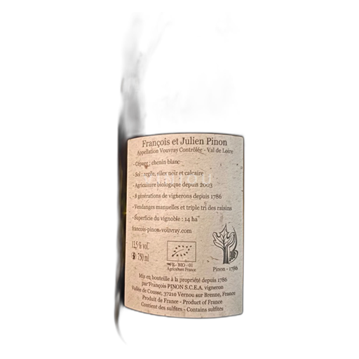 Loirevallei Vouvray JULIEN PINON VOUVRAY SILEX NOIR 1/2 SEC 2020