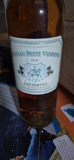 Bordeaux Sauternes Château Petit Vedrines 2010