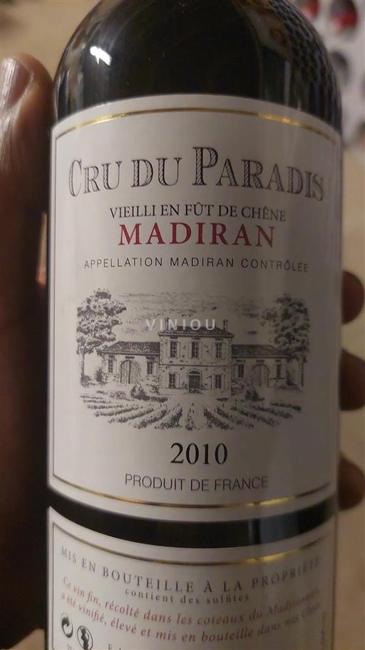 Sud-Ovest Madiran Cru du Paradis 2010