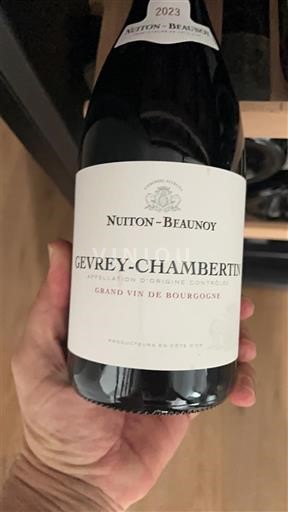 Vin Rouge sec Nuiton-Beaunoy 2023 France Bourgogne Gevrey-chambertin AOC