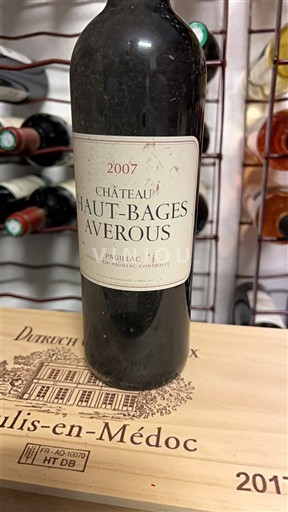 Bordeaux Pauillac Château Haut-Bages Averous 2007