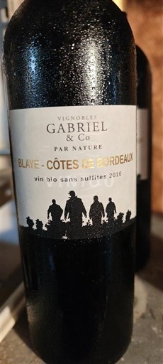 Bordeaux Blaye-Côtes-de-Bordeaux Vignobles Gabriel & Co Par Nature 2016