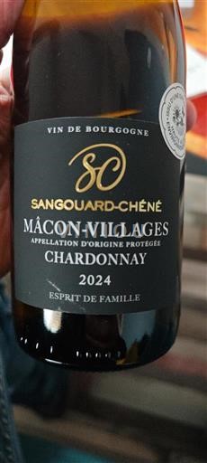 Vin Blanc sec Esprit de Famille Sangouard-Chêne 2024 France Bourgogne Mâcon et mâcon-villages AOC
