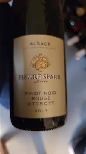 Alsacia Pierre Sparr Pinot Noir Rouge Ottrott 2017