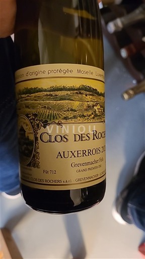 Mosela Luxemburgués Mosela Luxemburgesa Grand Premier Cru Clos des Rochers 2020