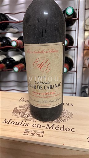 Bordéus Saint-Estèphe Château Ségur de Cabanac 1986