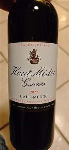 Bordeaux Haut-Médoc Giscours Grande Réserve 2022