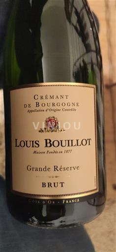 Vin Effervescent Blanc brut Grande Réserve Louis Bouillot Non millésimé France Bourgogne Crémant-de-bourgogne AOC methode_traditionnelle