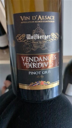 Alsace Vendanges Tardives Wolfberger Vendanges Tardives Pinot Gris 2016