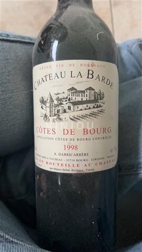 Bordeaux Côtes-de-bourg Château La Barde 1998