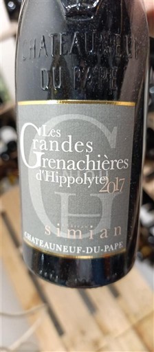 Thung lũng Rhône Châteauneuf-du-pape Domaine Simian Les Grandes Grenachières d'Hippolyte 2017