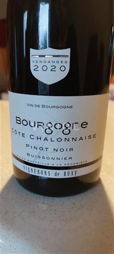 Bourgogne Bourgogne Côte Chalonnaise Vignerons de Buxy Buissonnier 2020