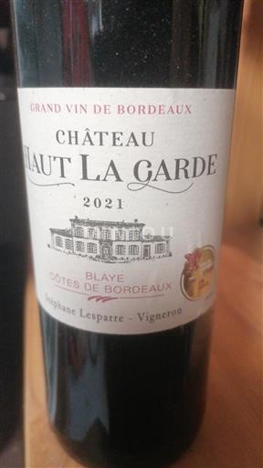 Burdeos Blaye-Côtes de Burdeos Château Haut la Garde 2021