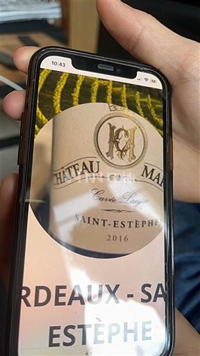 Bordéus Saint-Estèphe Château Marbuzet Langue 2016