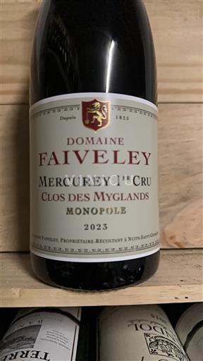 Bourgogne Mercurey Premier Cru Domaine Faiveley Clos des Myglands Monopole 2023