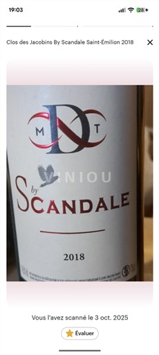 Bordeaux Saint-Émilion Clos des Jacobins By Scandale 2018