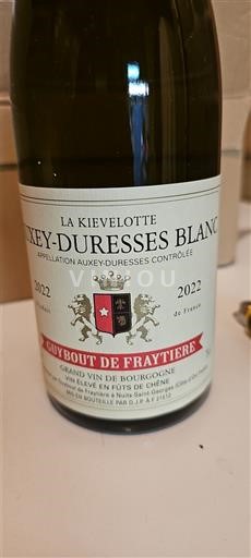 Bourgogne Auxey-Duresses Guy Bout de Fraytière La Kievlotte 2022