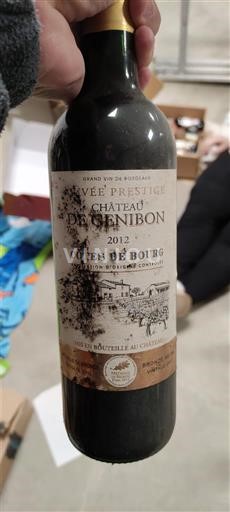 Bordeaux Côtes-de-bourg Château Genibon Prestige 2012