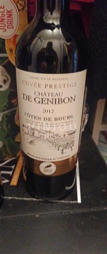 Bordeaux Côtes-de-bourg Château Genibon Prestige 2012