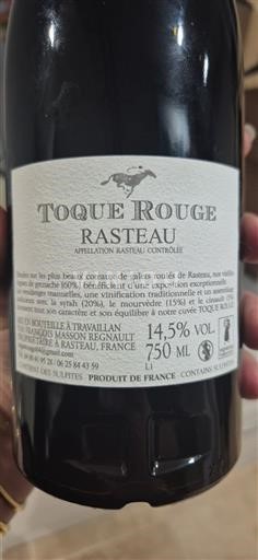 Valle del Rodano Rasteau La Bouvaude Toque Rouge 2022