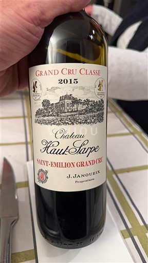Bordeaux Saint-Émilion Grand Cru Grand Cru Château Haut-Sarpe 2015