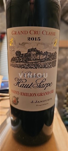 Bordeaux Saint-Émilion Grand Cru Grand Cru Château Haut-Sarpe 2015