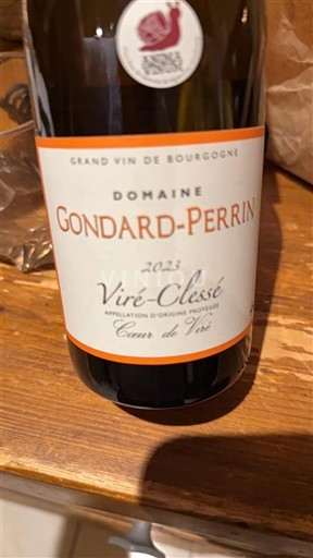 Bourgogne Viré-clessé Domaine Gondard-Perrin Cœur de Viré 2023