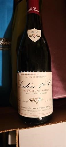 Burgundi Määrittelemätön Premier Cru Domaine Gaston & Pierre Ravaut Les Basses Mourottes 2006