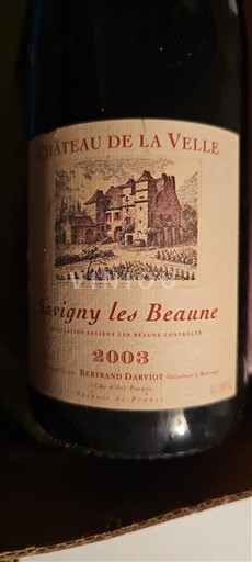 Bourgogne Savigny-lès-beaune Château La Velle 2003