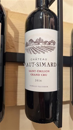 Bordeaux Saint-Émilion Grand Cru Grand Cru Château Haut-Simard 2016