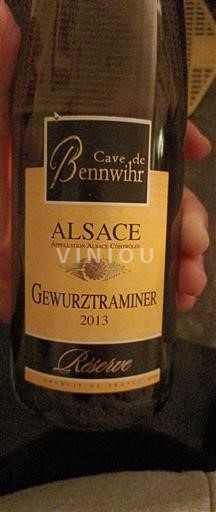Alsace Cave de Bennwihr Réserve 2013