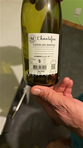 Thung lũng Rhône Côtes-du-rhône Chantefeu Không niên vụ