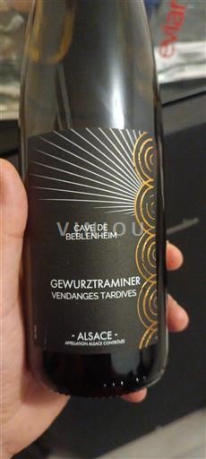 Alsace Vendanges Tardives Cave de Beblenheim Gewurztraminer Vendanges Tardives 2020